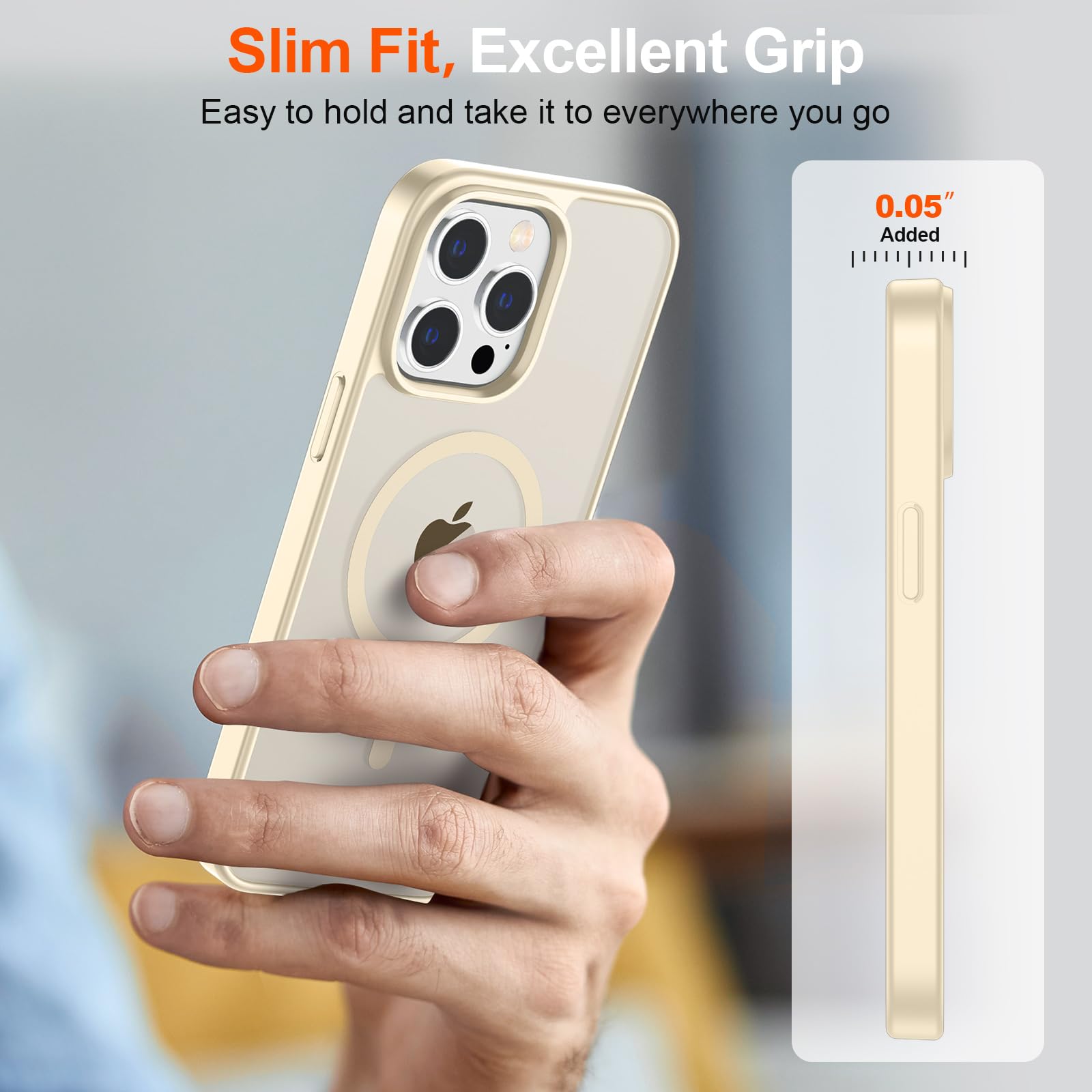 Foto 7 | Funda Magnética Supfine Para Iphone 15 Pro Max, Color Blanco Envejecido - Venta Internacional.