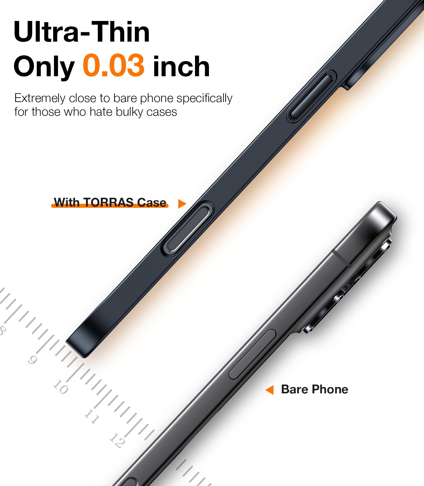 Foto 4 pulgar | Funda Torras Slim Fit Para Iphone 16 Pro De 6,3 Pulgadas, Negra - Venta Internacional.