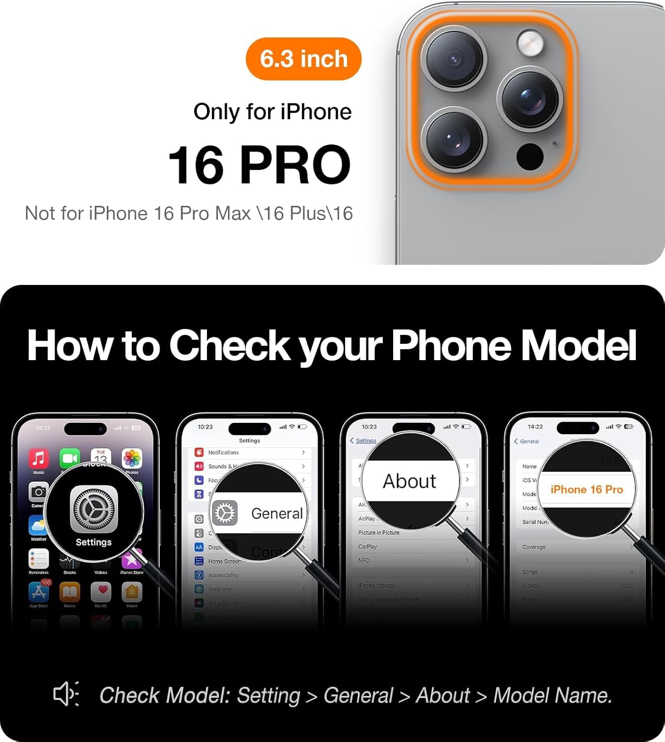 Foto 8 pulgar | Funda Torras Slim Fit Para Iphone 16 Pro De 6,3 Pulgadas, Negra - Venta Internacional.