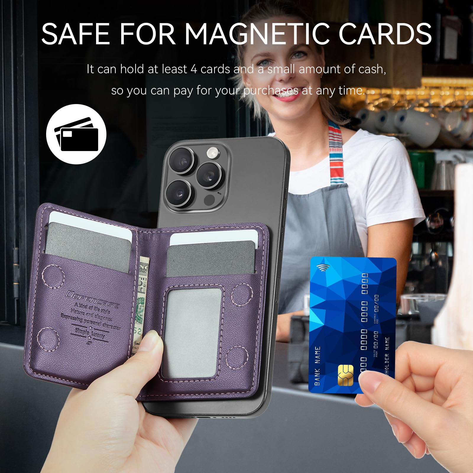 Foto 5 | Tarjetero Magnético Magsafe Wallet Con Bloqueo Rfid Defense - Venta Internacional.