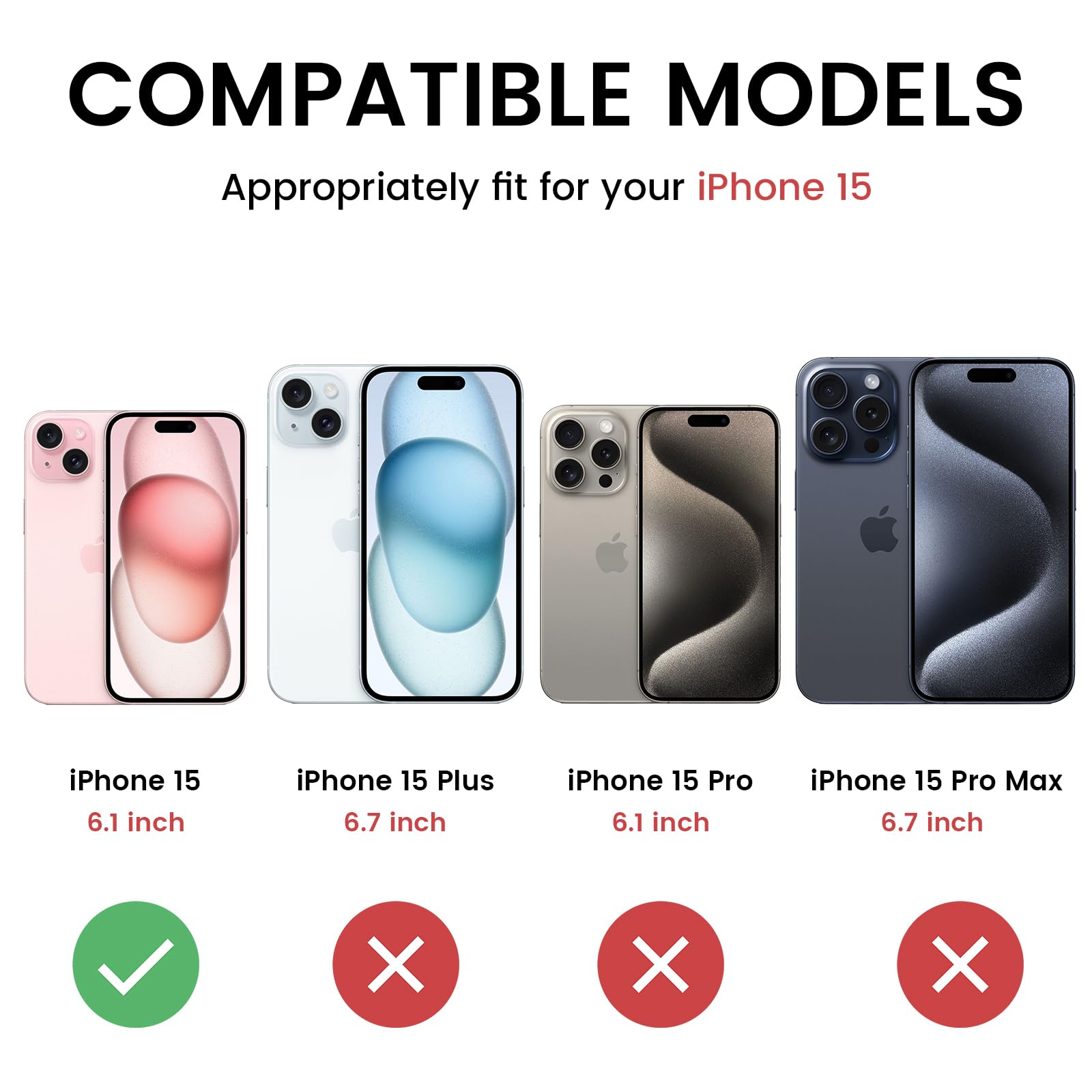 Foto 2 | Funda De Teléfono Vego Para Iphone 15 De 6.1 Pulgadas Con Magsafe Clear - Venta Internacional.