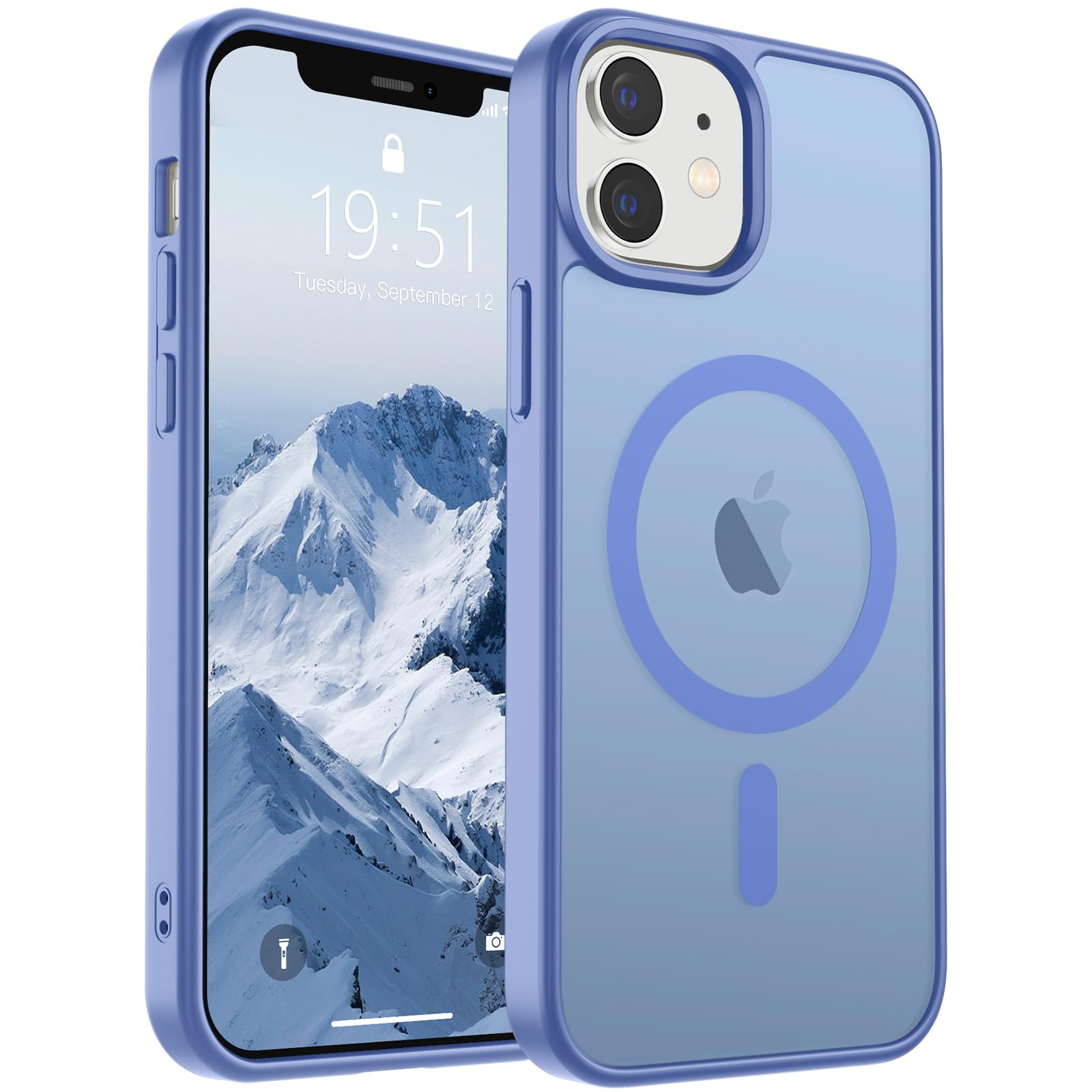 Foto 2 pulgar | Funda Magnética Supfine Para Iphone 12/12 Pro, Azul Y Morado - Venta Internacional.