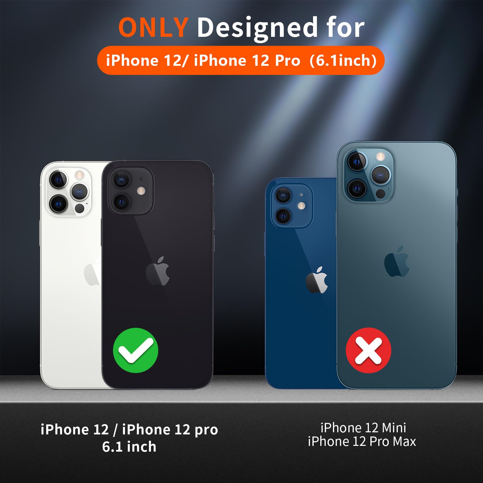 Foto 3 pulgar | Funda Magnética Supfine Para Iphone 12/12 Pro, Azul Y Morado - Venta Internacional.