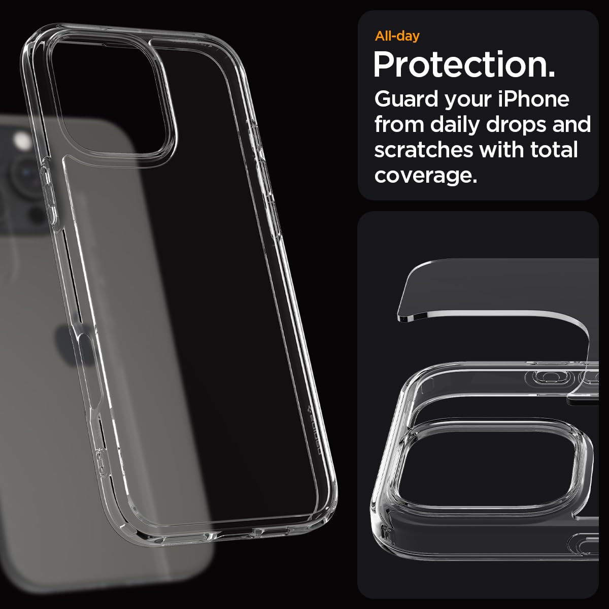Foto 7 pulgar | Funda Spigen Ultra Hybrid Para Iphone 16 Pro Antiamarilleo - Venta Internacional.