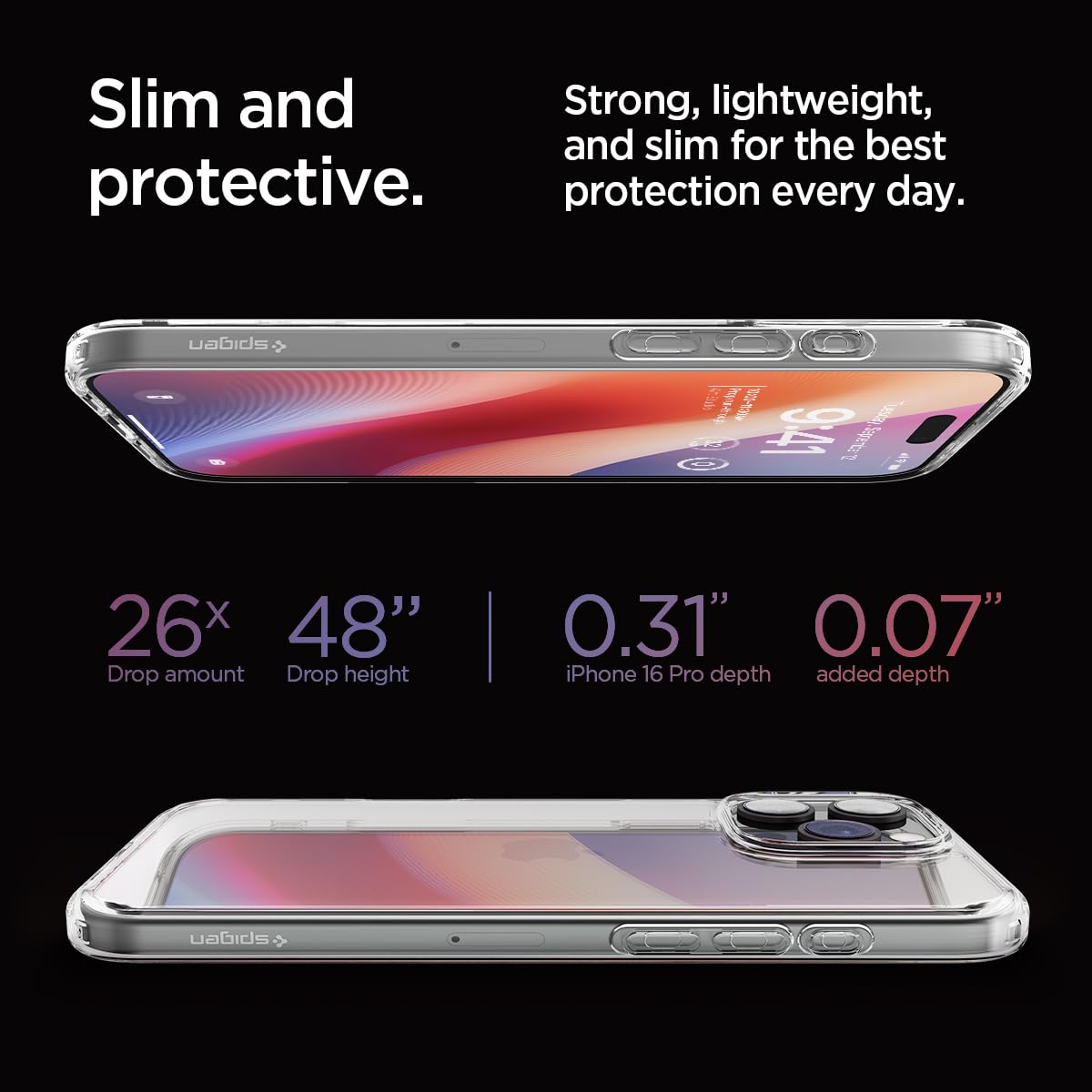 Foto 8 pulgar | Funda Spigen Ultra Hybrid Para Iphone 16 Pro Antiamarilleo - Venta Internacional.