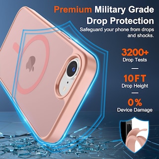 Foto 3 | Funda Magnética Supfine Para Iphone 16e 2025, Color Rosa - Venta Internacional.
