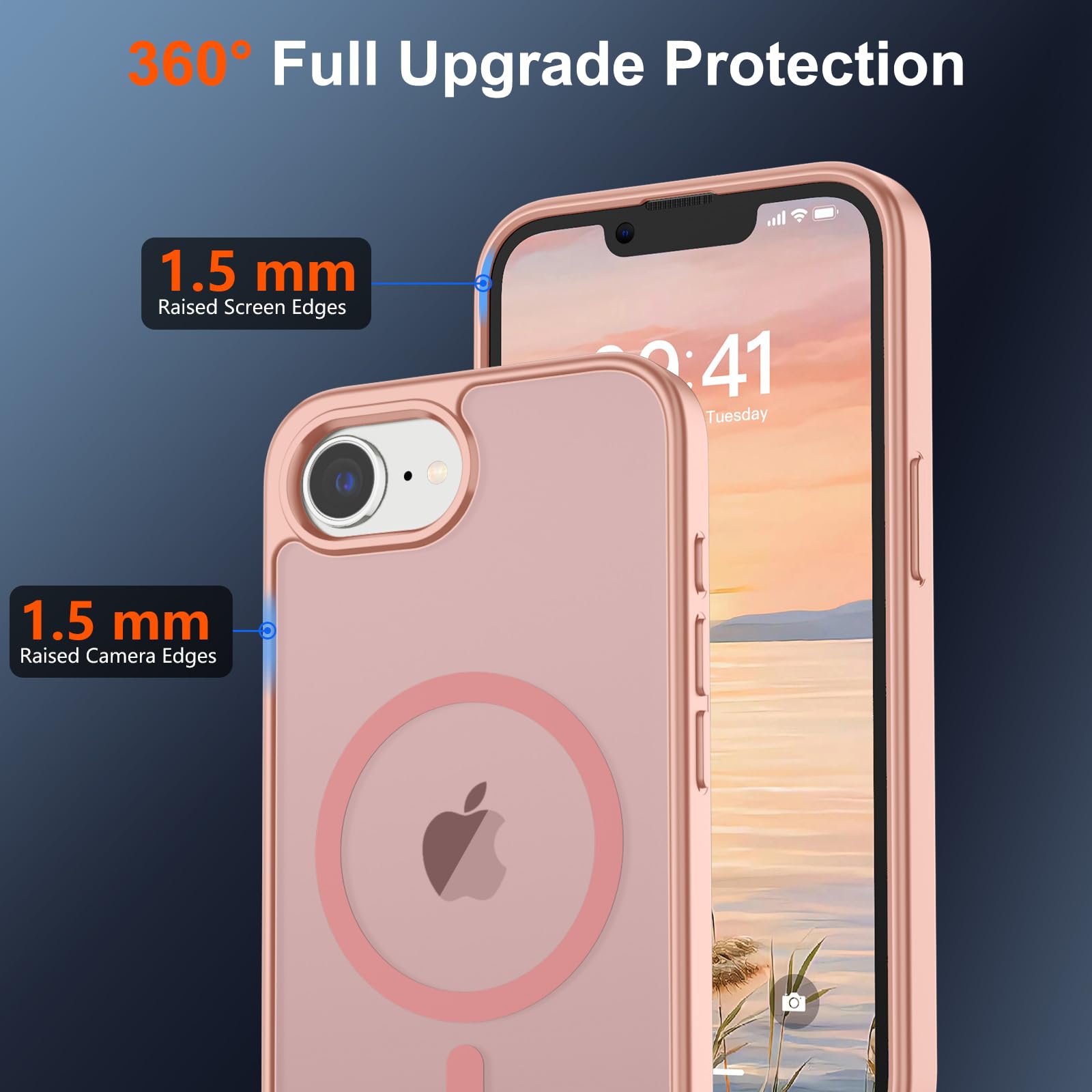 Foto 5 pulgar | Funda Magnética Supfine Para Iphone 16e 2025, Color Rosa - Venta Internacional.