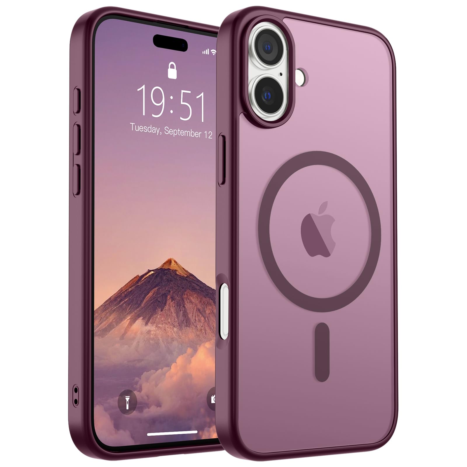 Foto 1 | Funda Magnética Supfine Para Iphone 16, Color Rojo Vino - Venta Internacional.
