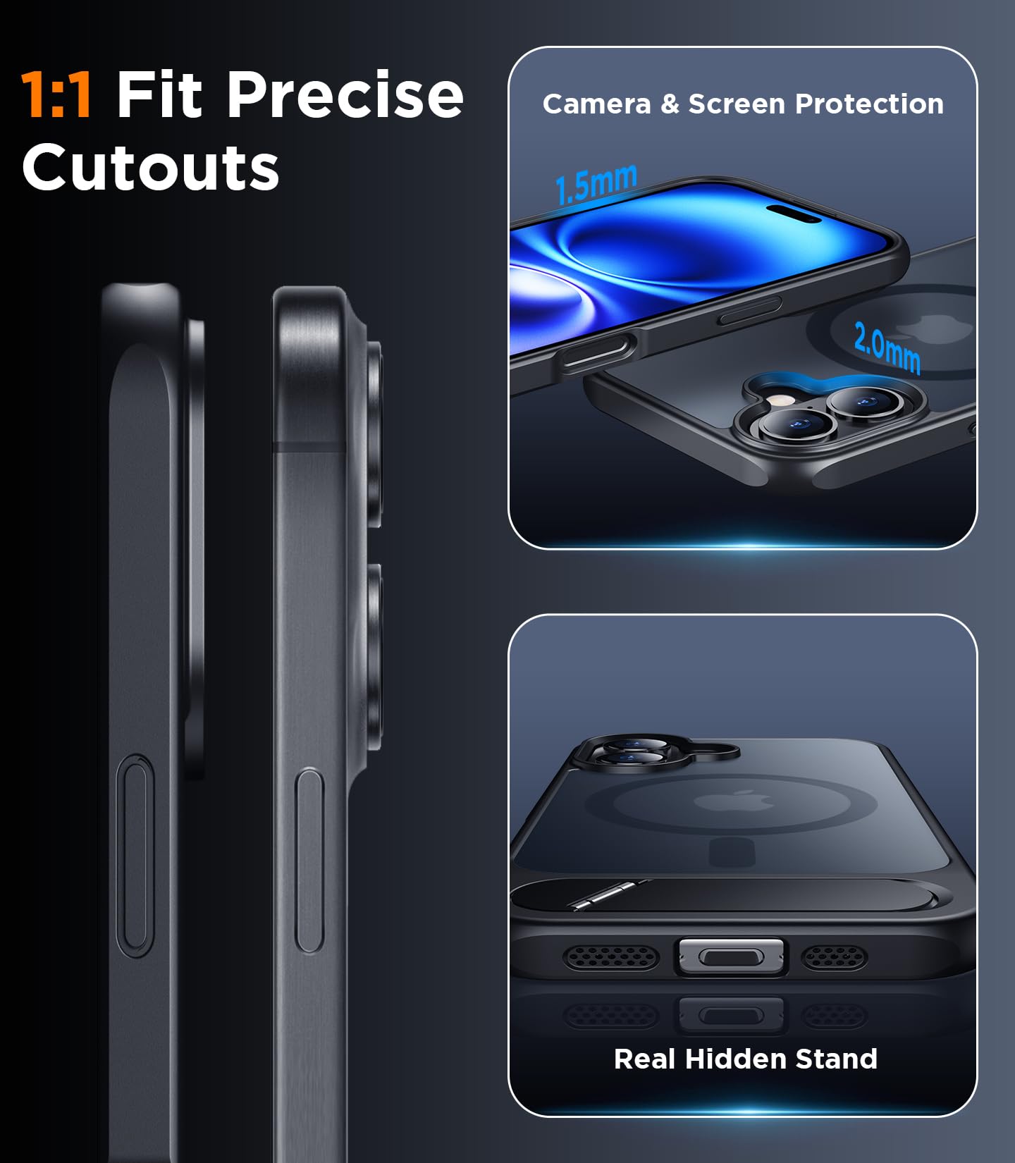 Foto 6 | Funda De Teléfono Temdan Magnetic Compatible Con Iphone 16 6.1 - Venta Internacional.