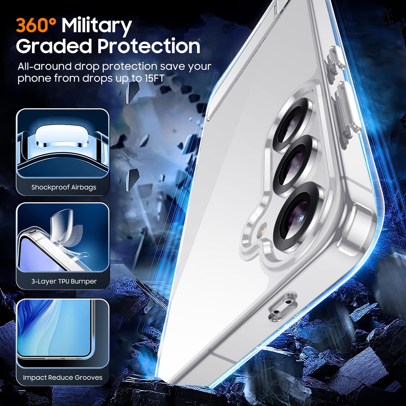 Foto 4 | Funda De Teléfono Temdan Diseñada Para Samsung Galaxy S25 Plus - Venta Internacional.