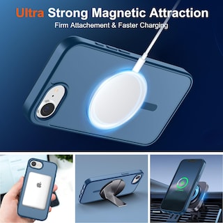 Foto 5 | Funda Magnética Supfine Para Iphone 16e 2025, Color Azul Oscuro - Venta Internacional.