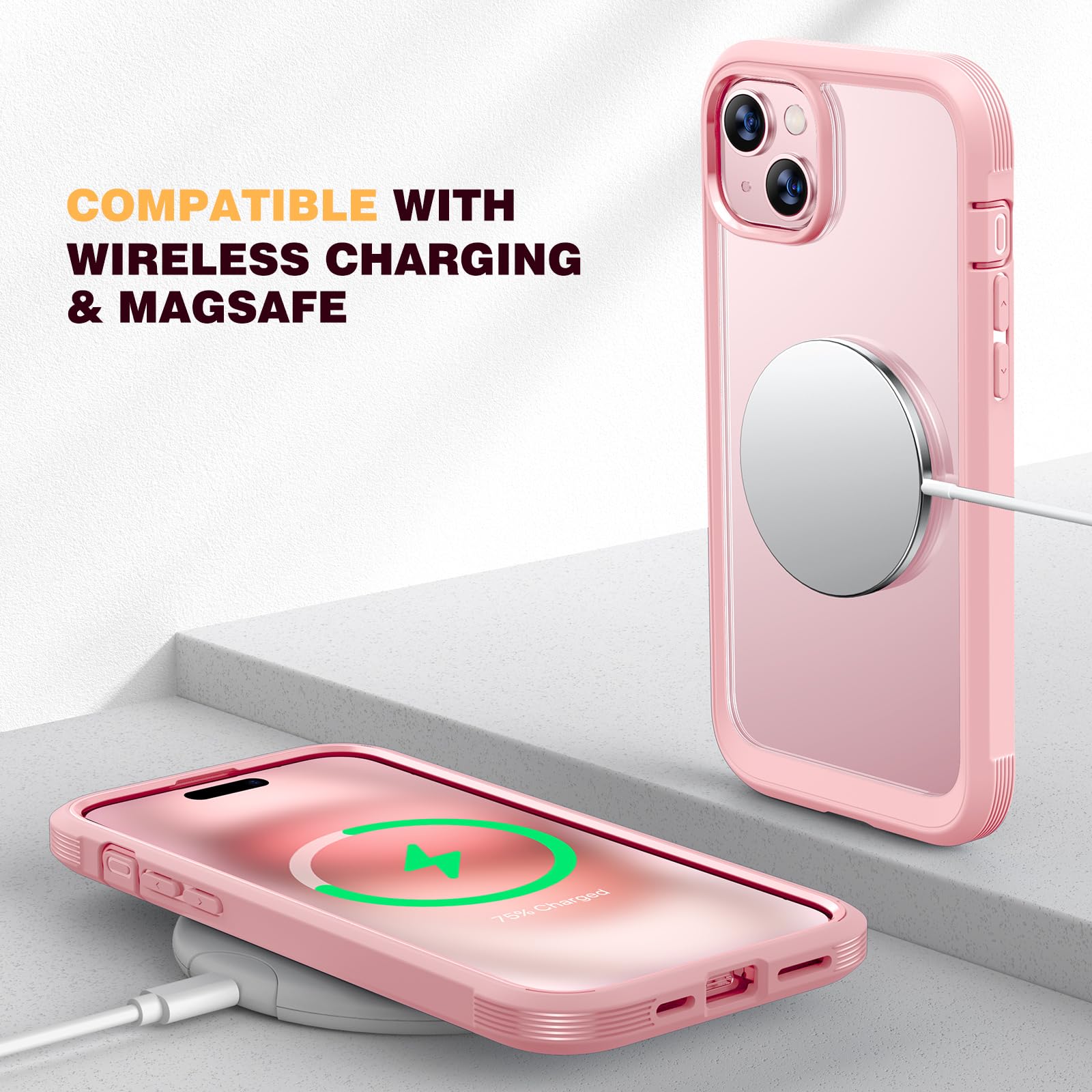 Foto 5 pulgar | Funda Para Teléfono Diaclara Diseñada Para Iphone 15 6.1 (rosa Coral) - Venta Internacional.