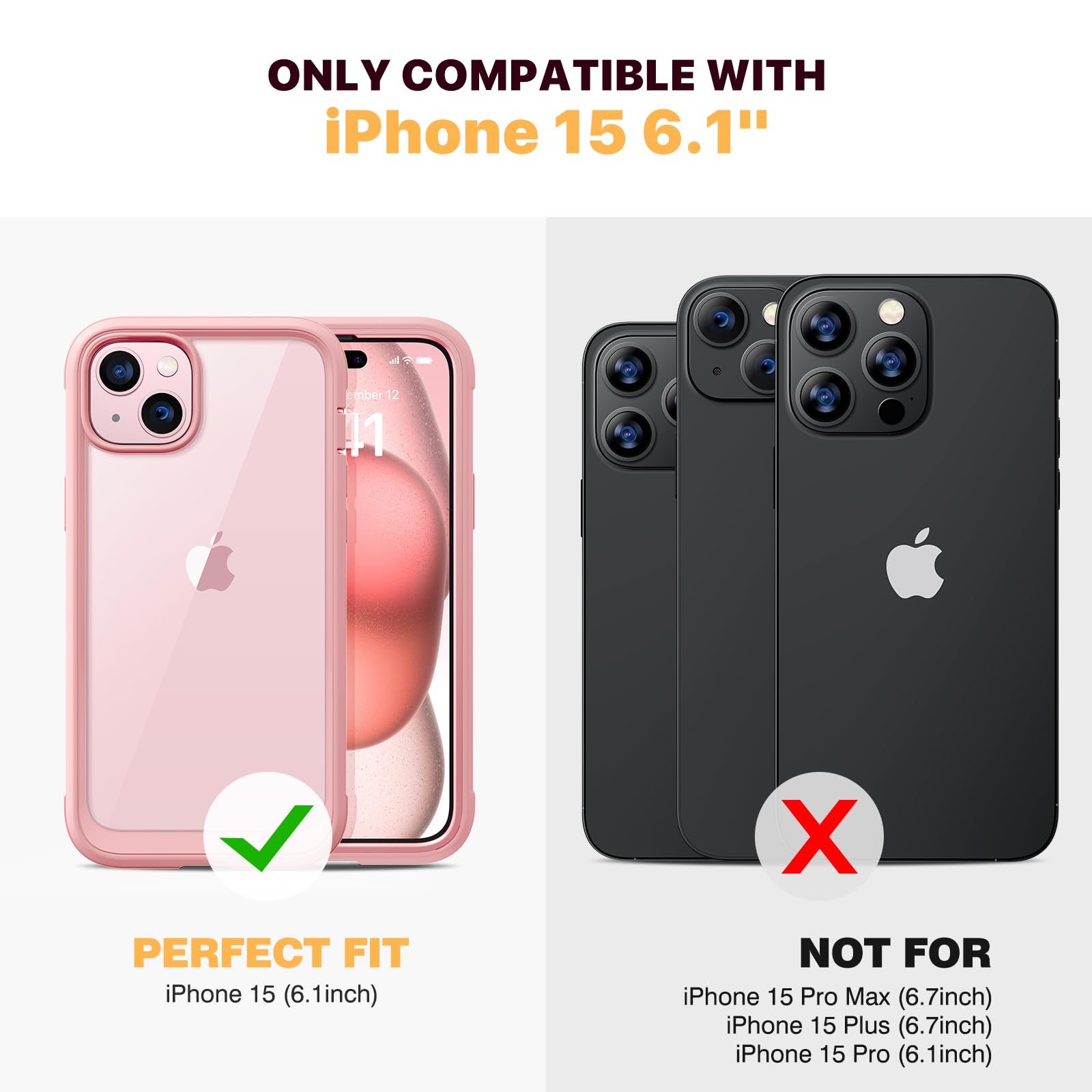 Foto 7 pulgar | Funda Para Teléfono Diaclara Diseñada Para Iphone 15 6.1 (rosa Coral) - Venta Internacional.
