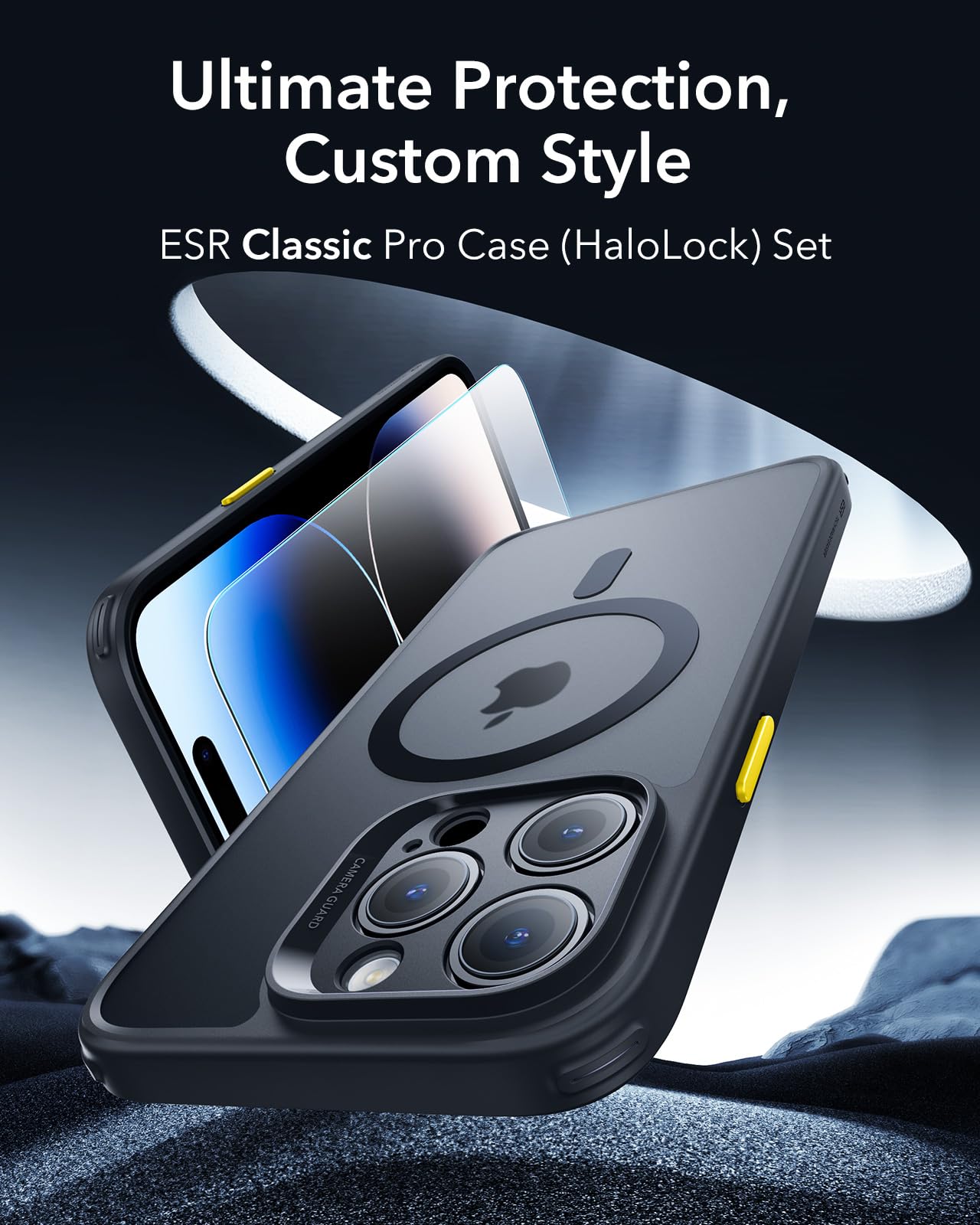 Foto 3 pulgar | Funda De Teléfono Esr Para Iphone 14 Pro Max, Color Negro Mate Translúcido - Venta Internacional.