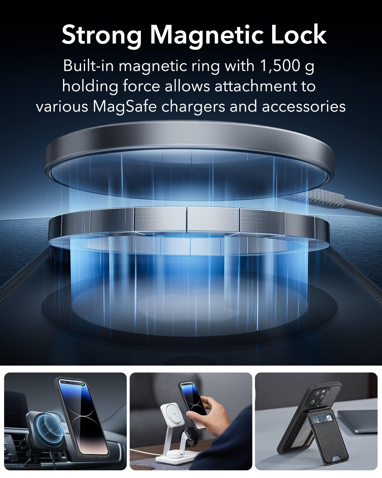 Foto 3 | Funda De Teléfono Esr Para Iphone 14 Pro Max, Color Negro Mate Translúcido - Venta Internacional.