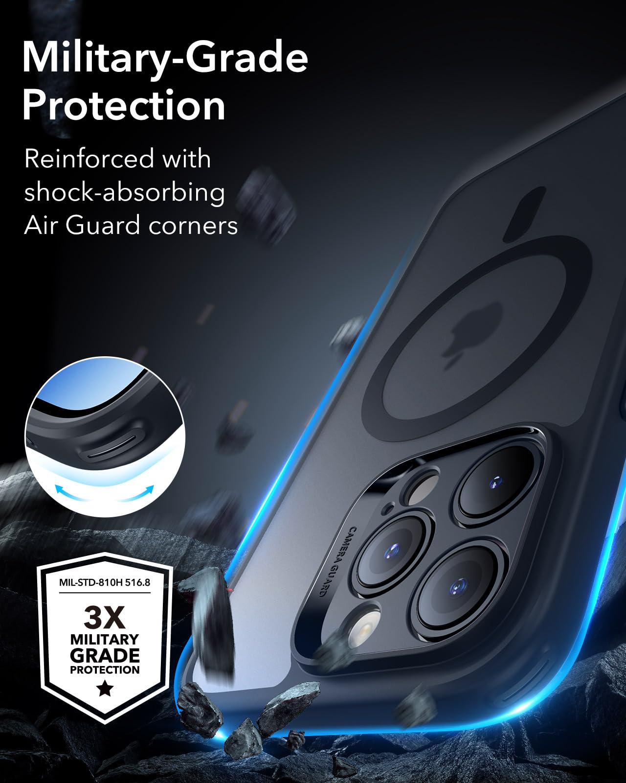 Foto 4 | Funda De Teléfono Esr Para Iphone 14 Pro Max, Color Negro Mate Translúcido - Venta Internacional.