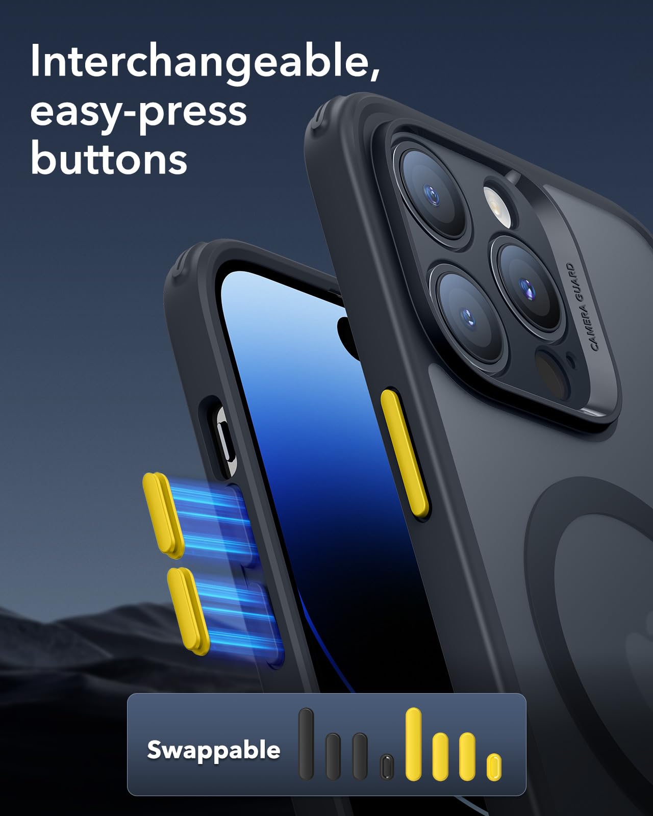 Foto 5 | Funda De Teléfono Esr Para Iphone 14 Pro Max, Color Negro Mate Translúcido - Venta Internacional.