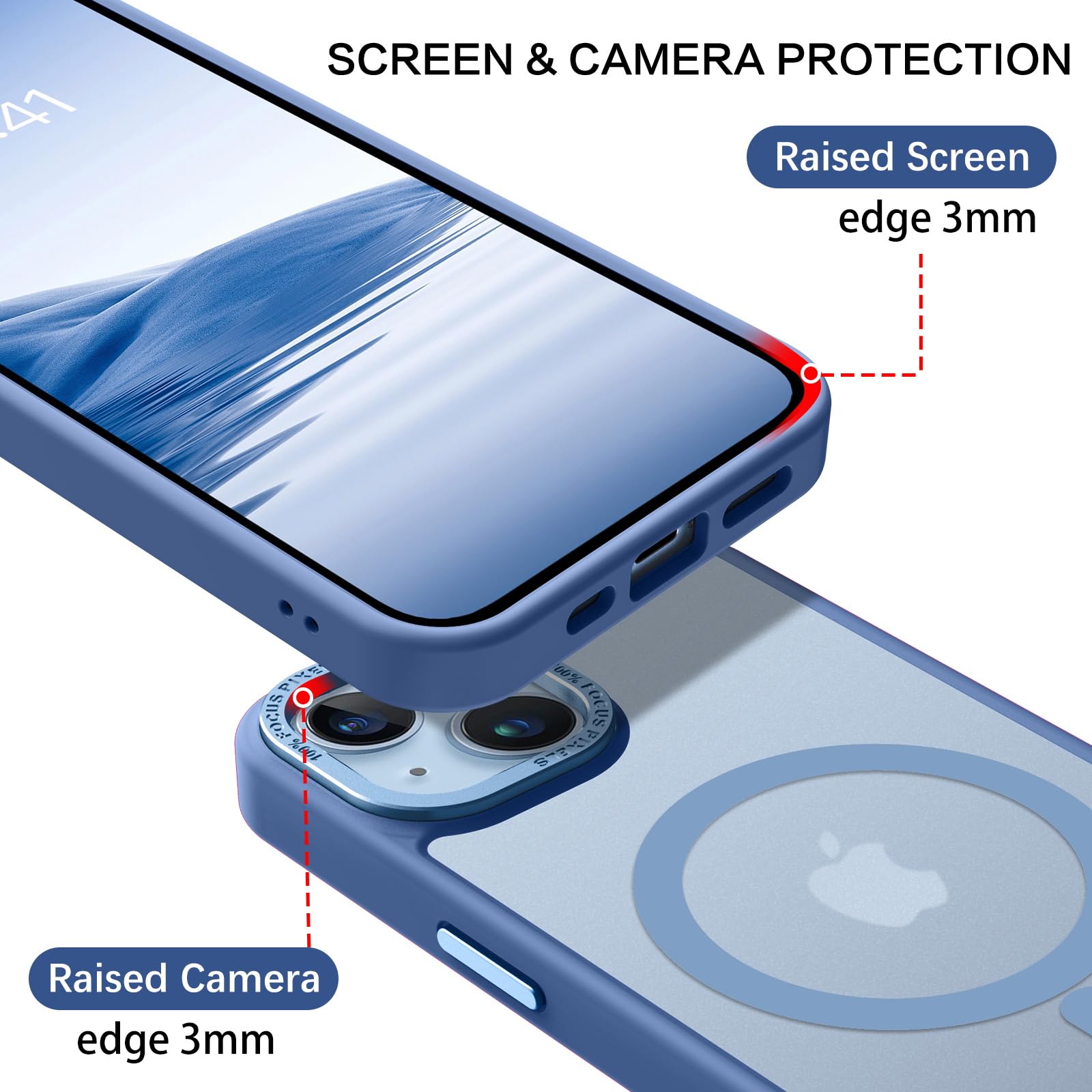 Foto 6 pulgar | Funda Magnética Bentoben Para Iphone 13/14 6.1 Azul - Venta Internacional.
