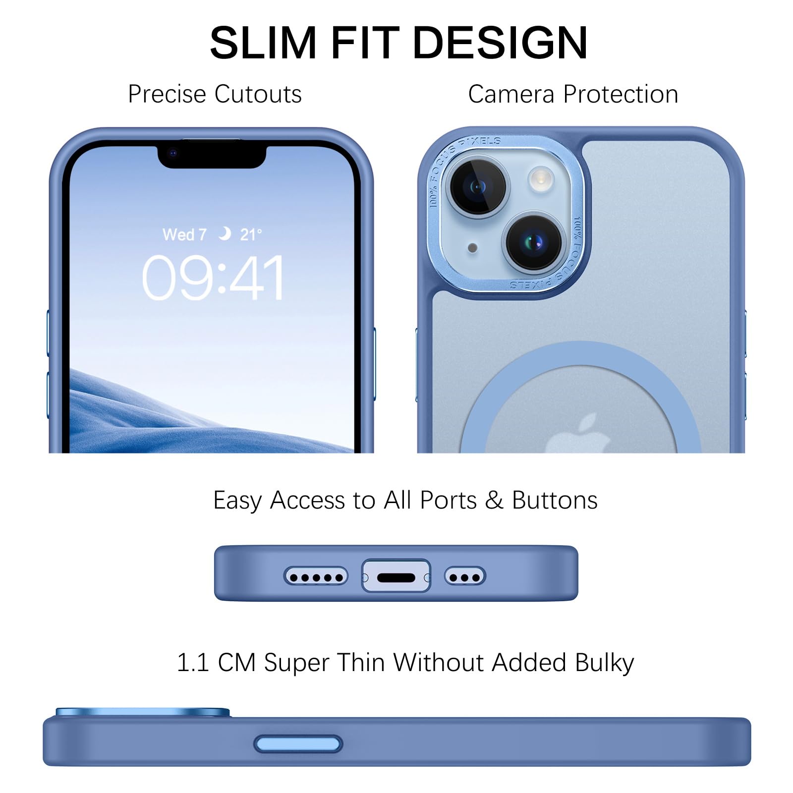 Foto 8 pulgar | Funda Magnética Bentoben Para Iphone 13/14 6.1 Azul - Venta Internacional.