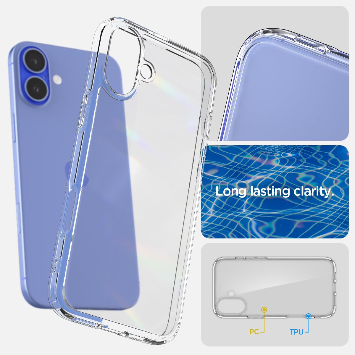 Foto 4 | Funda Spigen Ultra Hybrid Diseñada Para Iphone 16 Crystal - Venta Internacional.