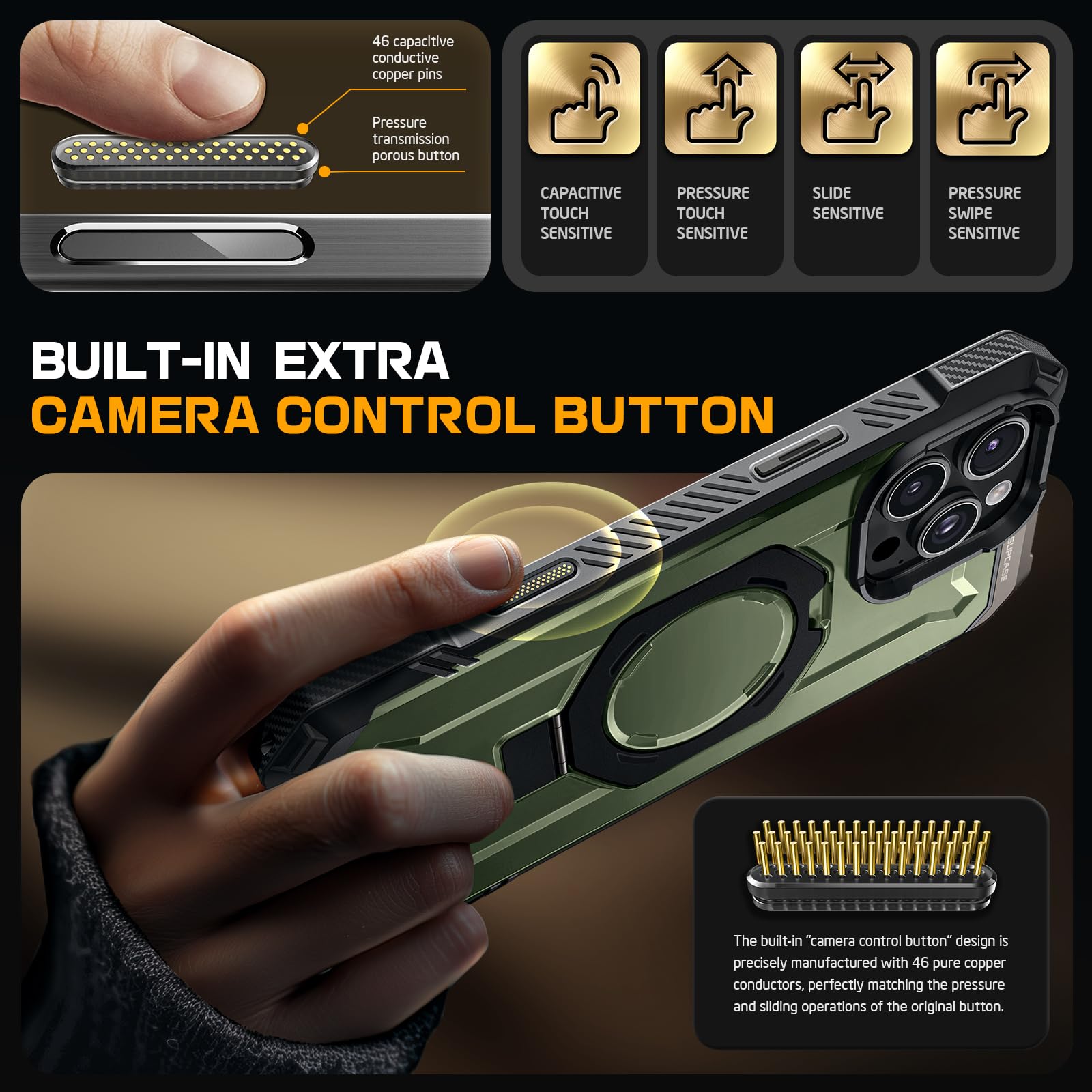 Foto 4 pulgar | Funda Para Teléfono Supcase Unicorn Beetle Grip Para Iphone 16 Pro Max - Venta Internacional.