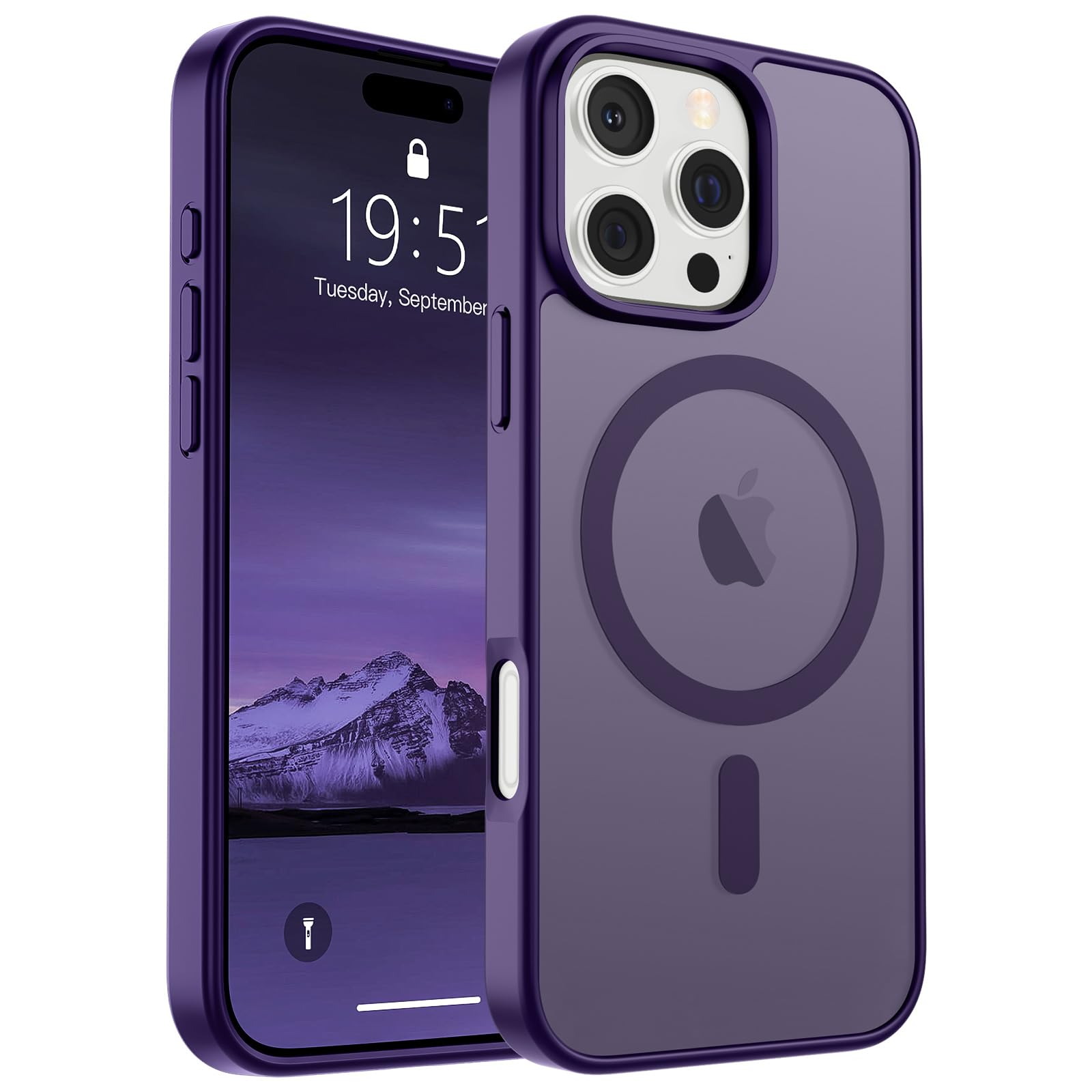 Foto 2 pulgar | Funda Magnética Supfine Para Iphone 16 Pro Max, Color Morado Oscuro - Venta Internacional.