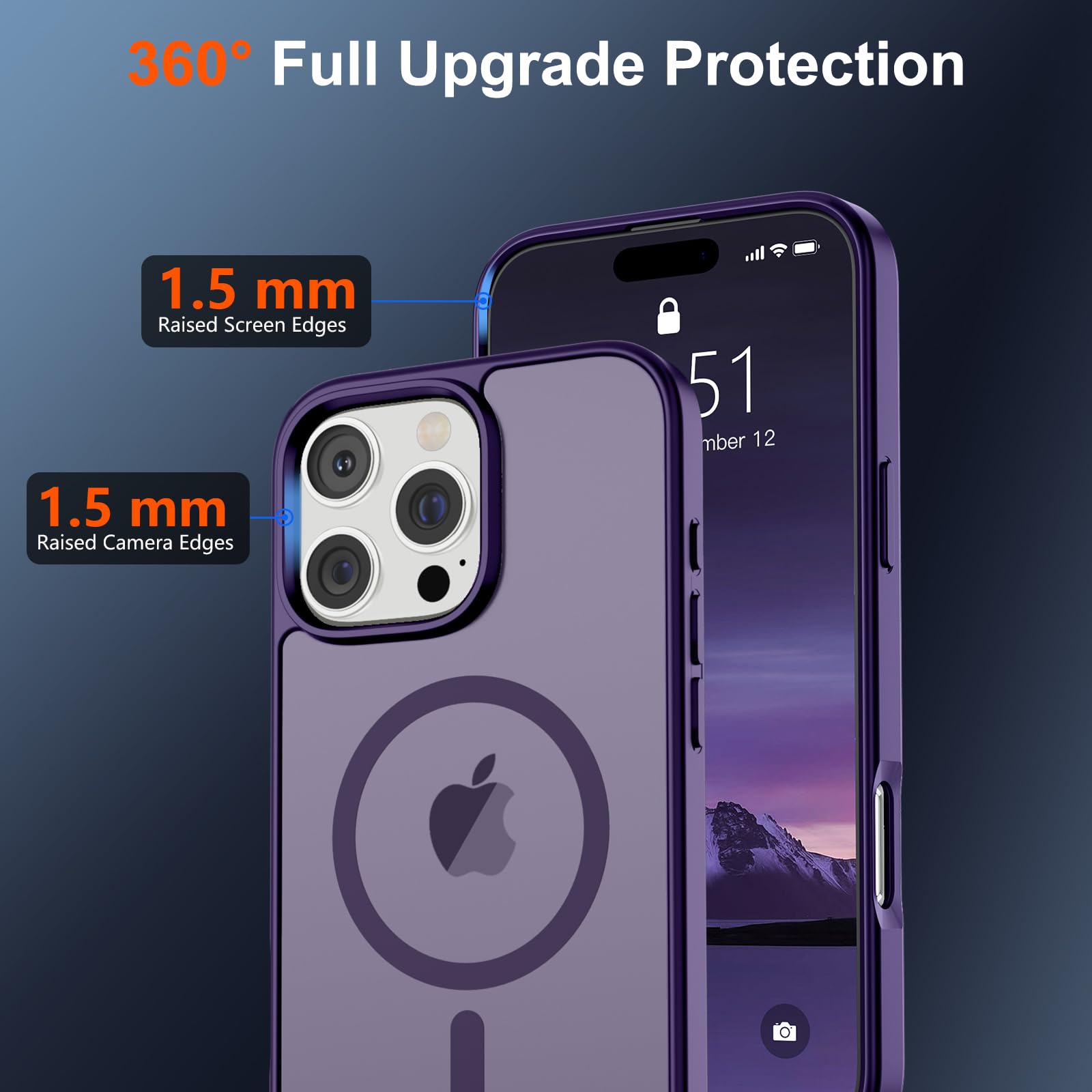 Foto 5 pulgar | Funda Magnética Supfine Para Iphone 16 Pro Max, Color Morado Oscuro - Venta Internacional.