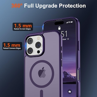 Foto 4 | Funda Magnética Supfine Para Iphone 16 Pro Max, Color Morado Oscuro - Venta Internacional.