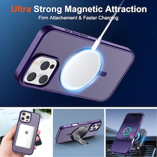 Foto 5 | Funda Magnética Supfine Para Iphone 16 Pro Max, Color Morado Oscuro - Venta Internacional.