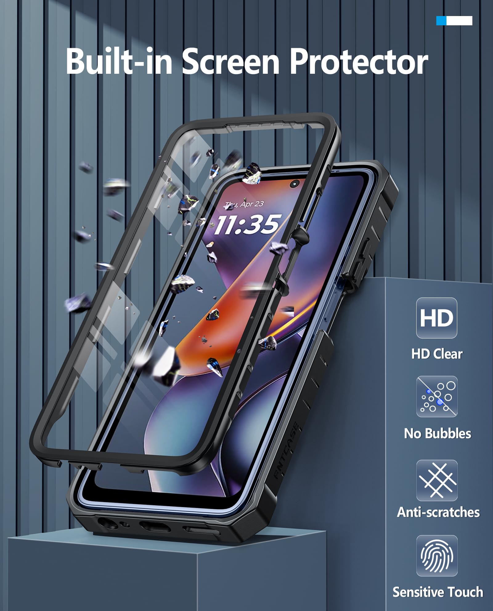 Foto 6 pulgar | Funda De Teléfono Fntcase Para Motorola Moto G 5g 2025 Con Soporte - Venta Internacional.
