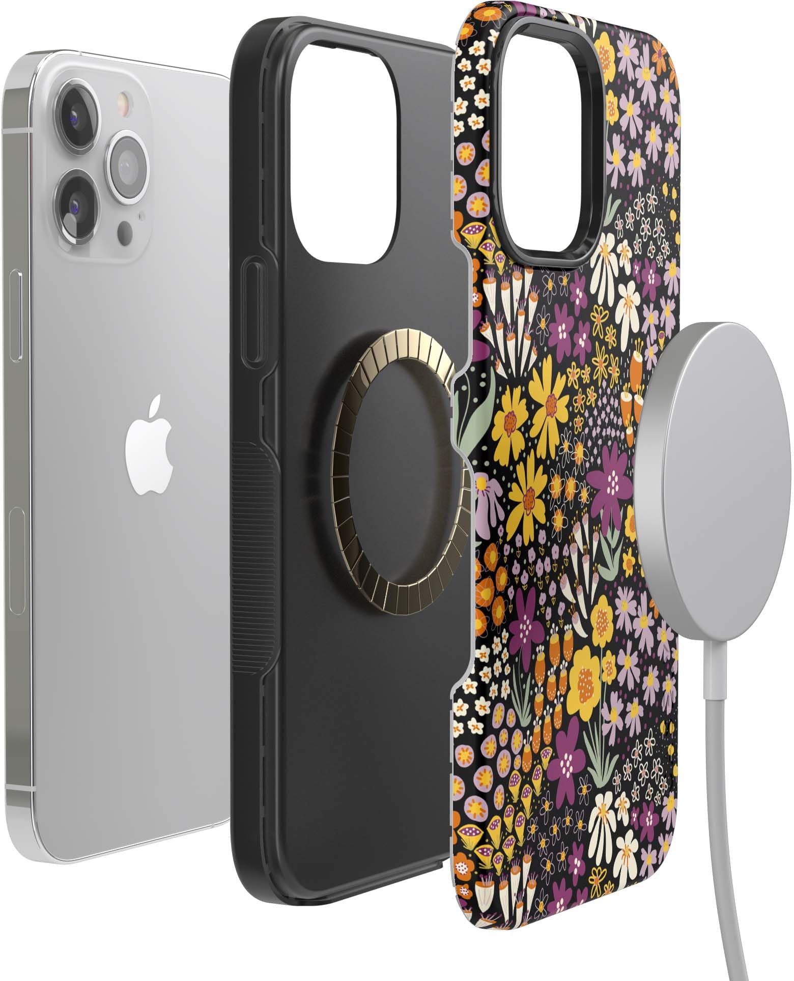 Foto 5 | Funda De Teléfono Casely Falling For You Plum Floral Para Iphone 13 Pro - Venta Internacional.