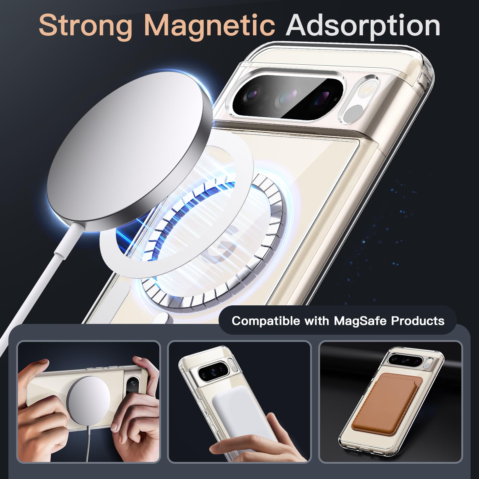 Foto 4 pulgar | Funda De Teléfono Jetech Magnetic Para Google Pixel 8 Pro De 6.7 Pulgadas 2023 - Venta Internacional.