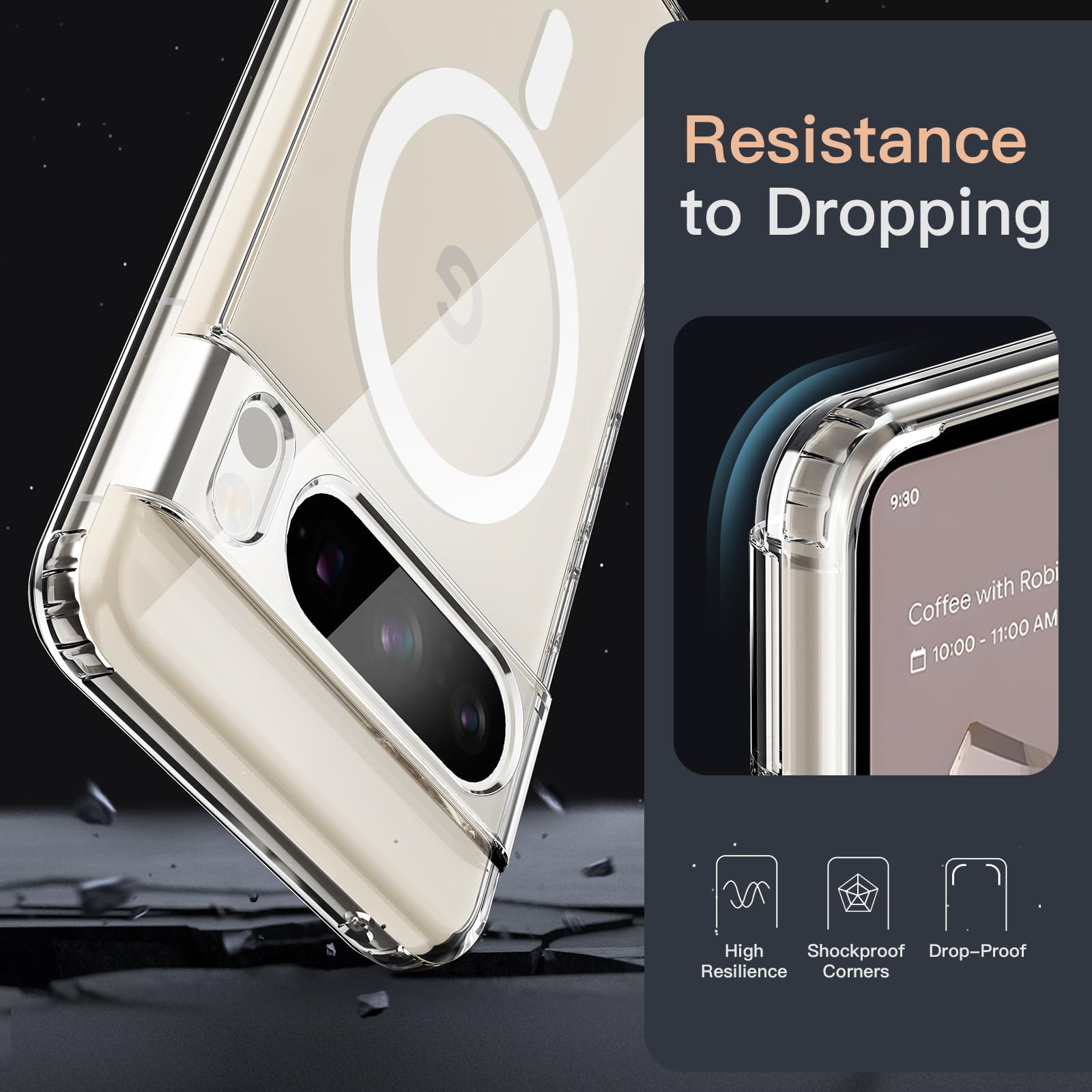 Foto 6 | Funda De Teléfono Jetech Magnetic Para Google Pixel 8 Pro De 6.7 Pulgadas 2023 - Venta Internacional.