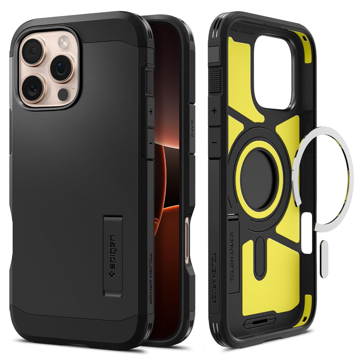 Foto 1 | Funda Spigen Tough Armor (ai) Magfit Para Iphone 16 Pro, Color Negro - Venta Internacional.