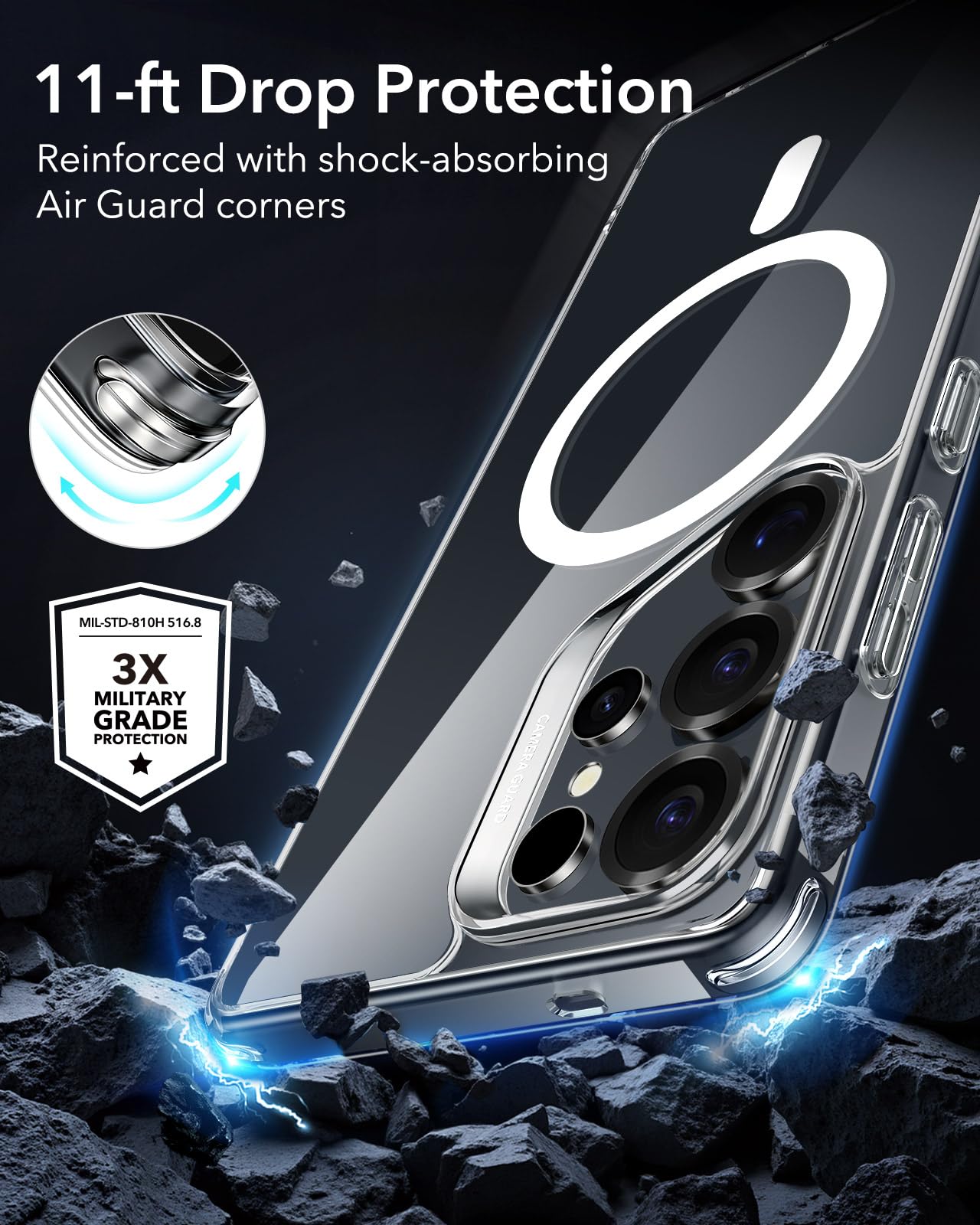 Foto 6 pulgar | Funda De Teléfono Esr Para Samsung Galaxy S25 Ultra Clear, Resistente Al Amarilleo - Venta Internacional.