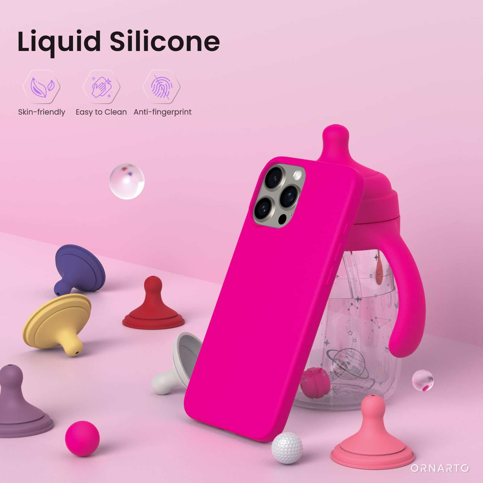 Foto 3 | Funda De Teléfono Ornarto Compatible Con Iphone 16 Pro Max 6.9 - Venta Internacional.