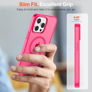 Foto 7 | Funda Magnética Supfine Para Iphone 14 Pro Max, Color Rosa Intenso - Venta Internacional.