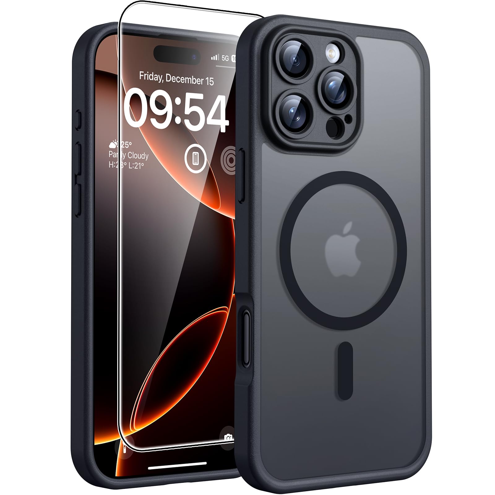 Foto 1 | Funda De Teléfono Tocol 3 En 1 Para Iphone 16 Pro Max De 6.9 Pulgadas Negra - Venta Internacional.