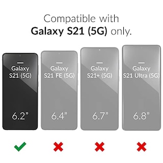 Foto 2 | Funda De Teléfono Crave Dual Guard Para Samsung Galaxy S21 - Negra - Venta Internacional.