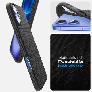 Foto 4 | Funda Spigen Liquid Air Para Iphone 16, Color Negro Mate - Venta Internacional.