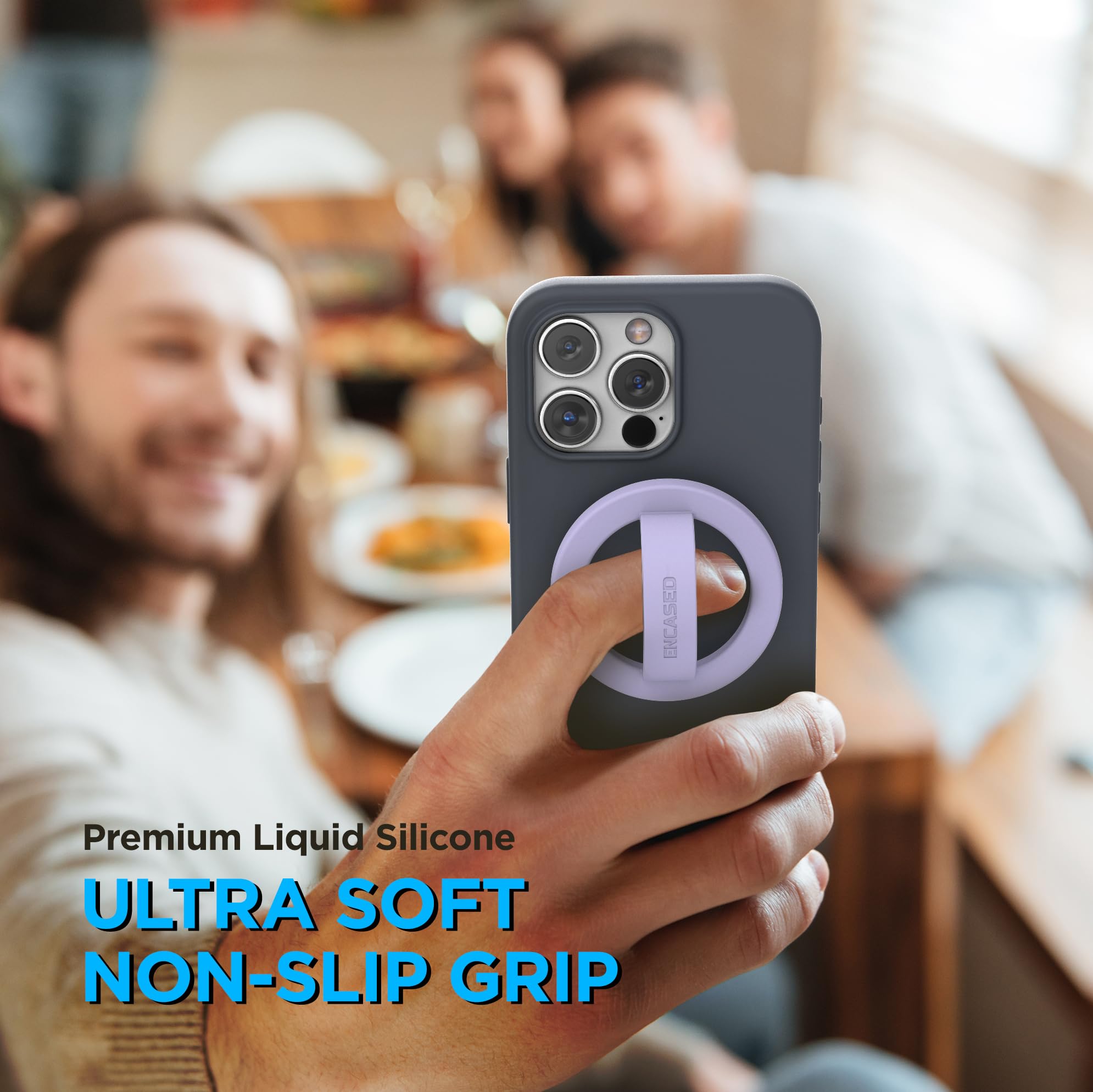 Foto 7 pulgar | Soporte De Agarre Para Teléfono Con Funda De Silicona Magnética Para Iphone - Venta Internacional.