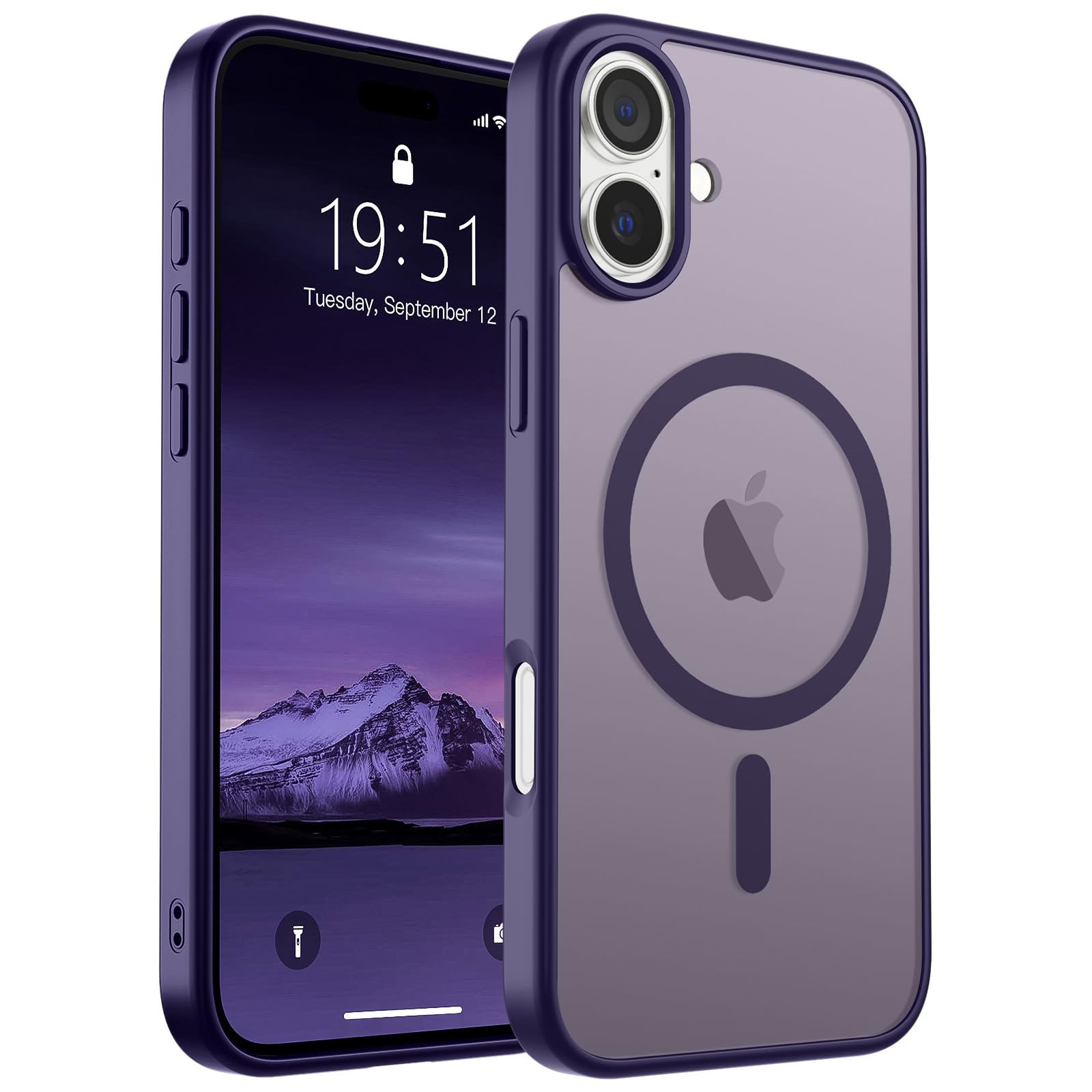 Foto 2 pulgar | Funda Magnética Supfine Para Iphone 16, Color Morado Oscuro - Venta Internacional.