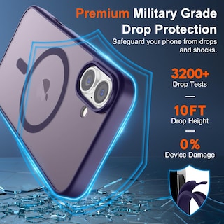 Foto 3 | Funda Magnética Supfine Para Iphone 16, Color Morado Oscuro - Venta Internacional.