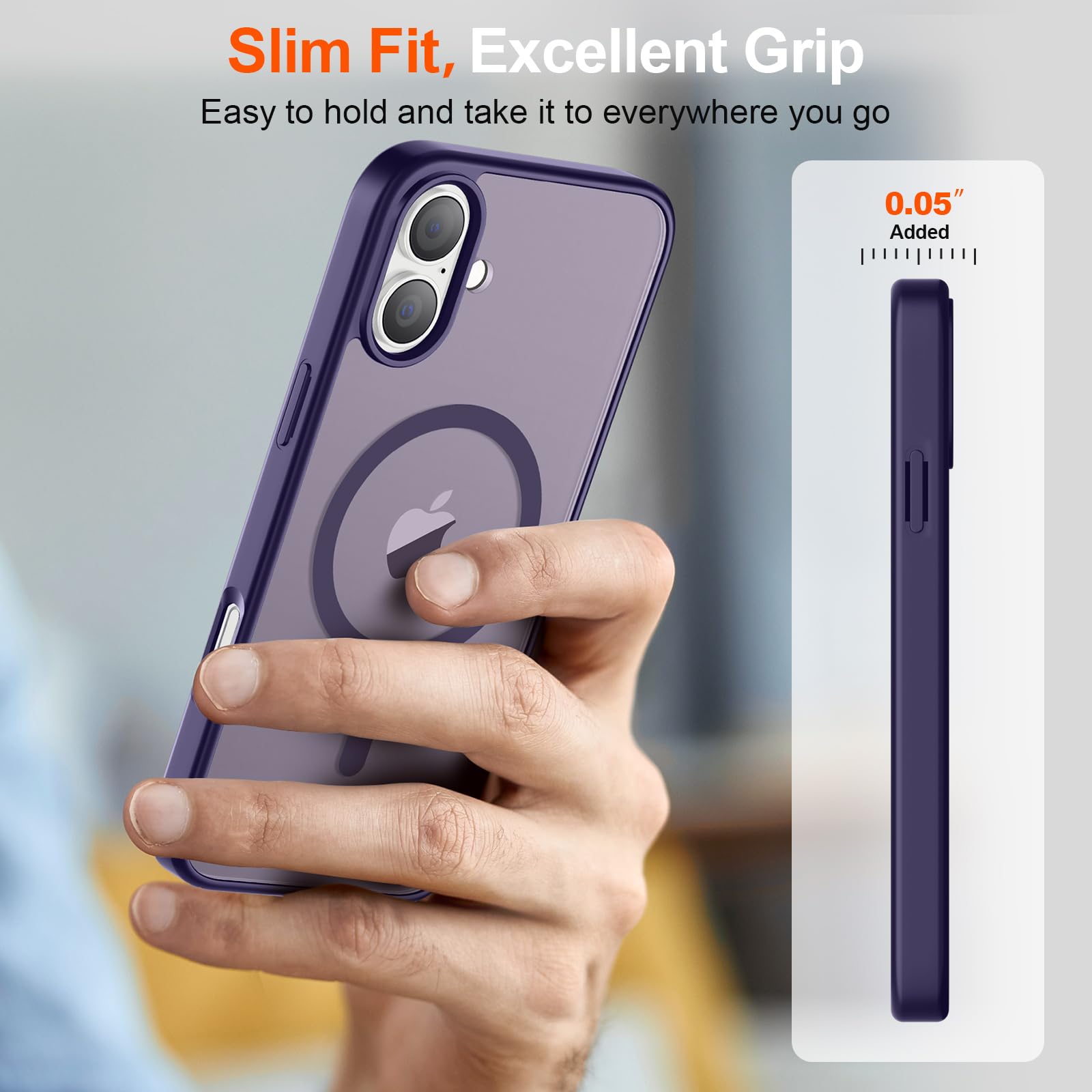 Foto 8 pulgar | Funda Magnética Supfine Para Iphone 16, Color Morado Oscuro - Venta Internacional.