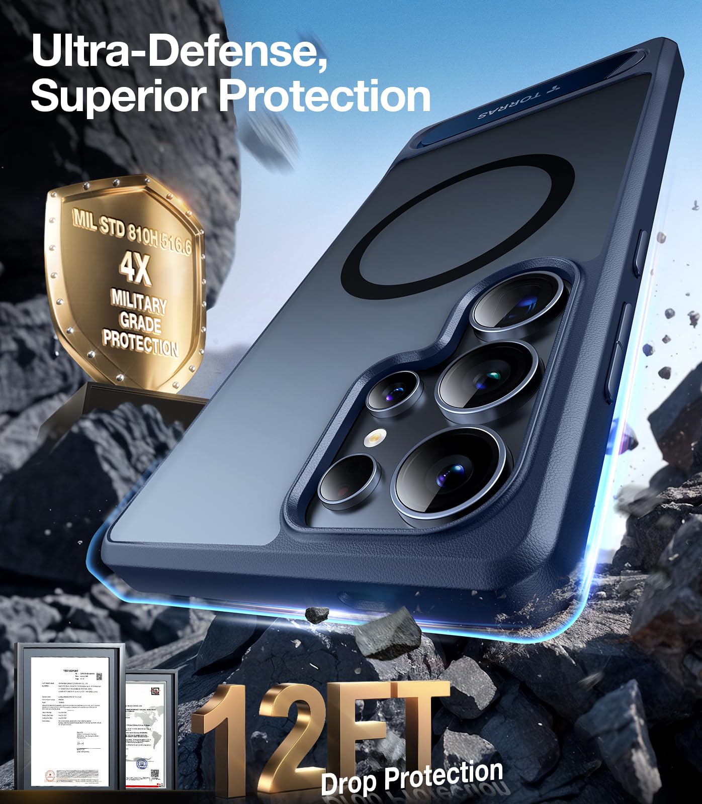 Foto 6 pulgar | Funda De Teléfono Torras Con Soporte Magnético Para Samsung Galaxy S25 Ultra - Venta Internacional.