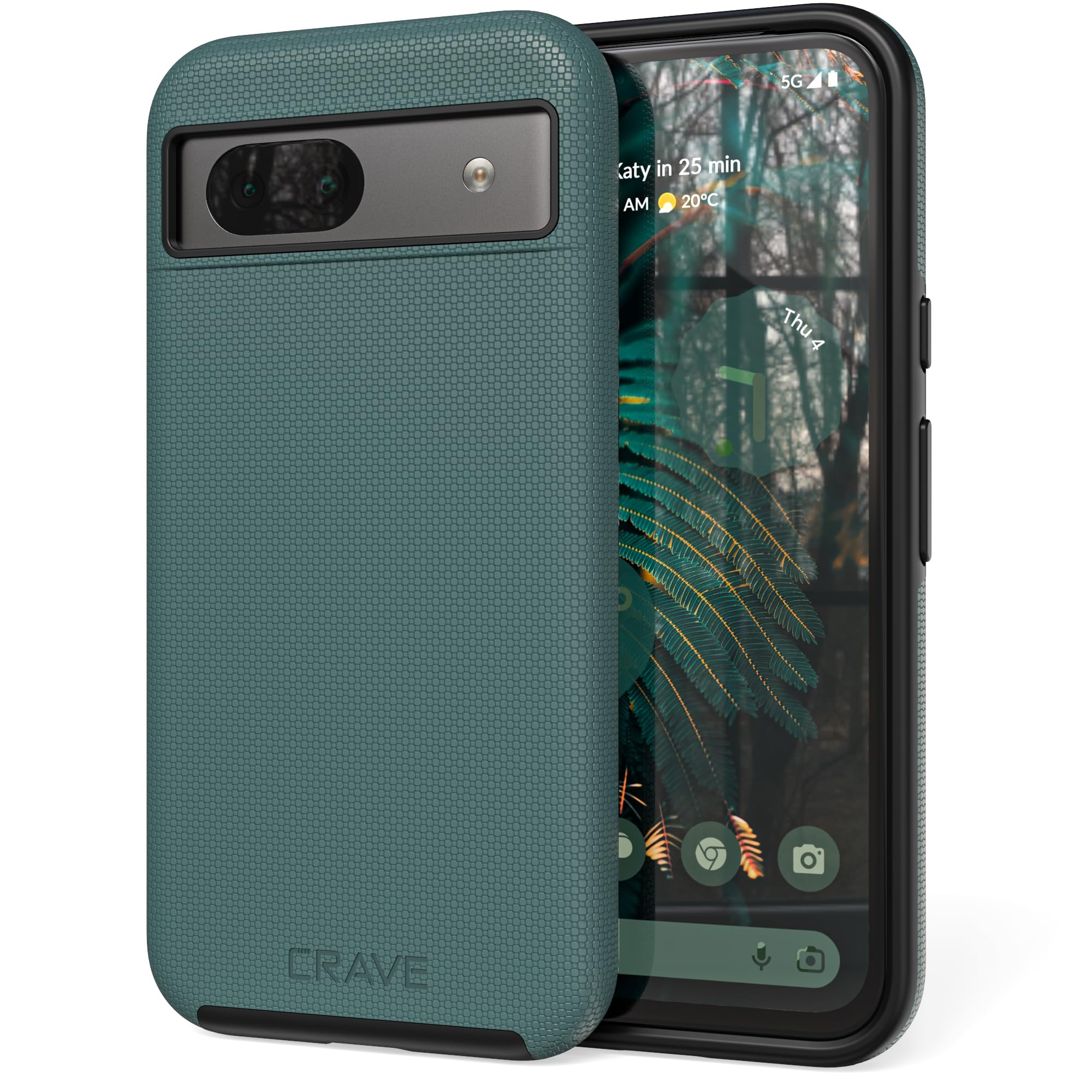 Foto 2 pulgar | Funda De Teléfono Crave Dual Guard Para Google Pixel 8a, Color Verde Bosque - Venta Internacional.