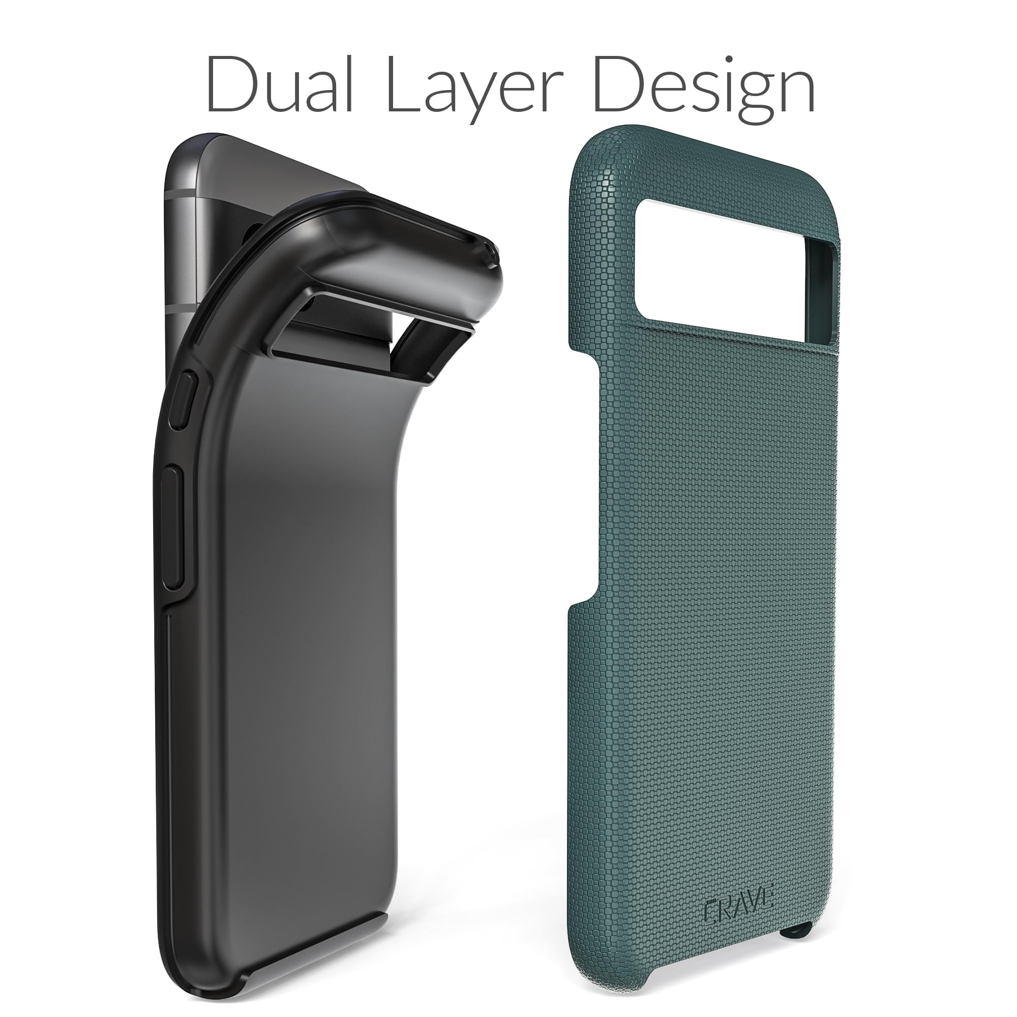 Foto 5 pulgar | Funda De Teléfono Crave Dual Guard Para Google Pixel 8a, Color Verde Bosque - Venta Internacional.