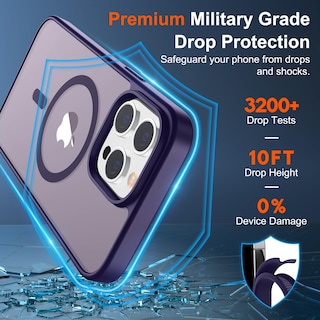 Foto 3 | Funda Magnética Supfine Para Iphone 13 Pro, Color Morado Oscuro - Venta Internacional.