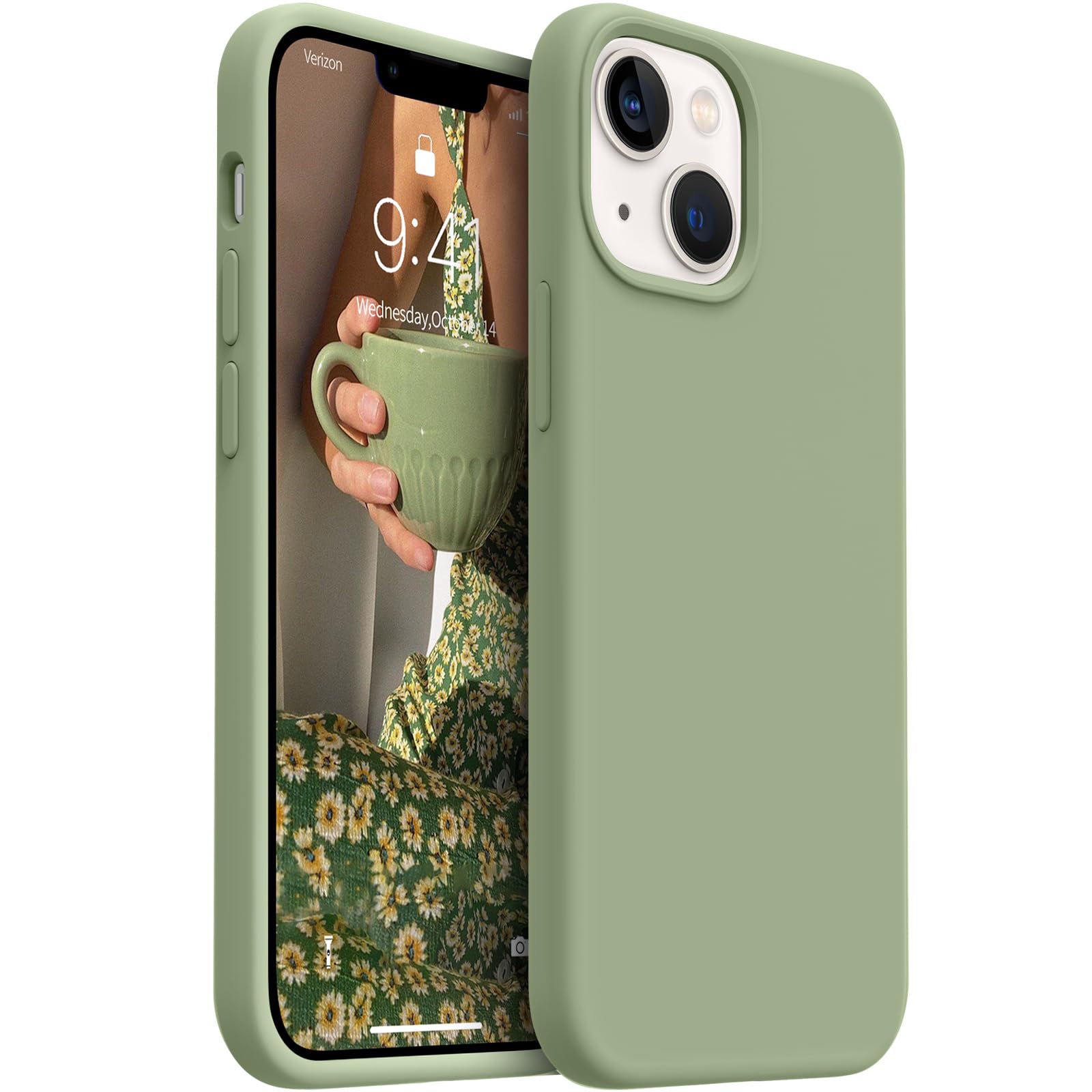 Foto 1 | Funda Magnética Aotesier Para Iphone 13 Mini, Color Verde Té - Venta Internacional.
