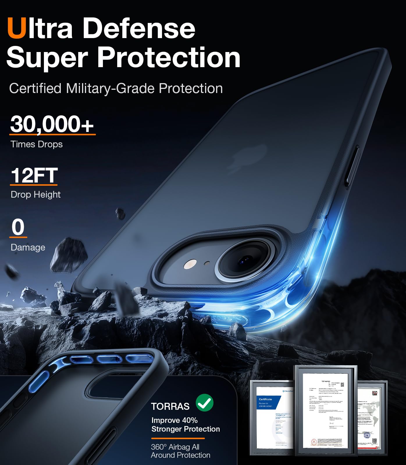 Foto 3 pulgar | Funda De Teléfono Torras Guardian A Prueba De Golpes Para Iphone 16e 2025 - Venta Internacional.